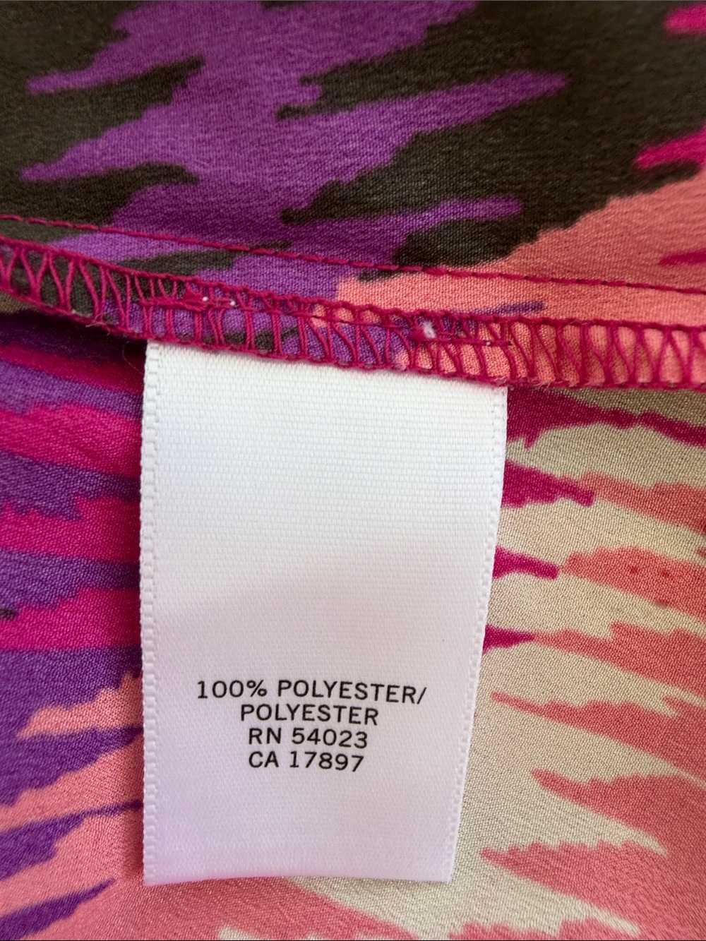 Banana Republic Sleeveless Ruffle-Neck Camisole in Pink, Purple & Cream size M - Picture 7 of 9
